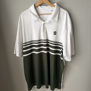 Cutter‎ And Buck Men's Polo Michigan State University Spartans Size XXXL Green